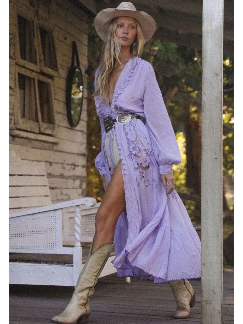 Chasing Unicorns Enter The Dreamland Embroidered Duster Dress Size XS
